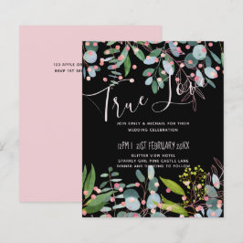 Papier Mariage moderne rose verdure