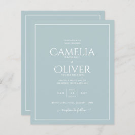 Papier MARIAGE MONOCHROME Vert Sage ÉCLAIRÉ BUDGET