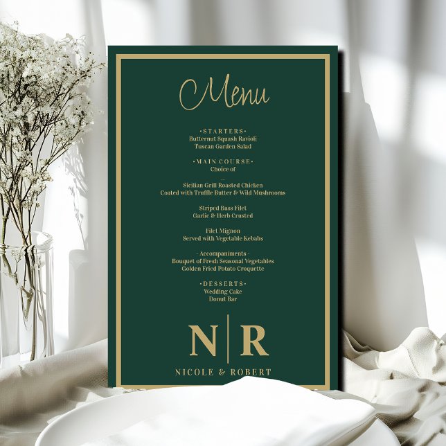 Papier Mariage Monogramme Customisé Dîner de répétition M (Créateur téléchargé)