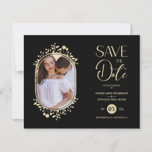 Papier Mariage noir budget Fancy Ornament Frame Flowers