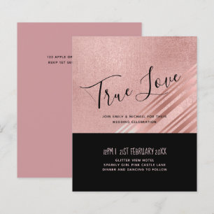 Papier Mariage noir Rose moderne