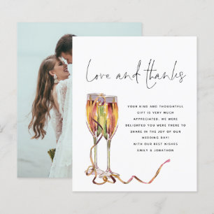 Papier Mariage photo de Merci de photo Budget Champagne S