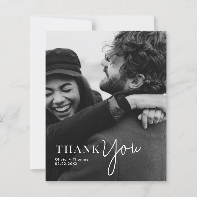 Papier MARIAGE photo du script de typographie monographiq (Devant)