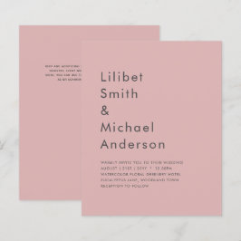 Papier Mariage rose Rose poussiéreux