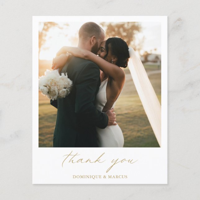 Papier Mariage simple Gold Photo Budget (Devant)