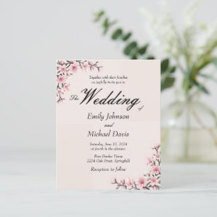 Papier mariage simple japonais de fleurs de cerisier