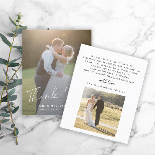 Papier Mariage simple moderne budget photo remerciement