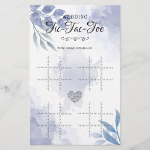Papier Mariage Tic-Tac-Toe Jeu de table décorative Floral