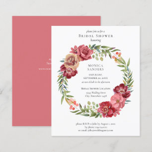 Papier Mariage Tropical Floral Rose Budget pour la Mariée