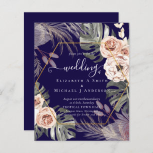 Papier Mariage TROPICAL PAMPAS GRASS à faible coût