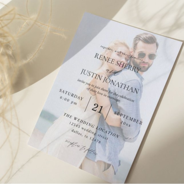 Papier Mariage vertical Budget Modern Photo 5 (Créateur téléchargé)