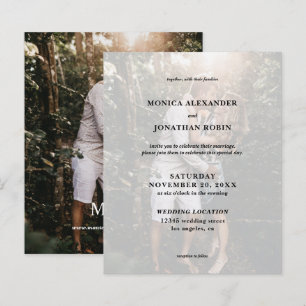 Papier Mariage vertical photo moderne budget