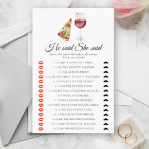 Papier Mariage vin Pizza enterrement de vie de jeune fill