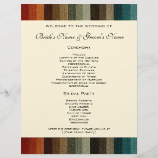 Papier Mariage Vintage, Motif Rayures Chaudes d'Automne