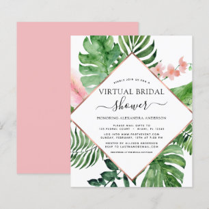 Papier Mariage Virtuel Tropical Budget Fête de Fiançaille