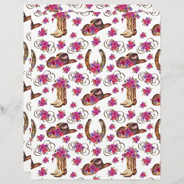 Papier Mariage Western (Devant / Derrière)