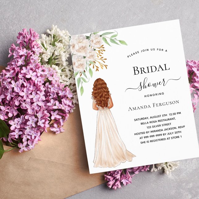 Papier Mariée blanc vert budget nuptiale invitation (Créateur téléchargé)