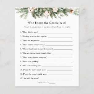 Papier Mariée d'hiver qui connaît le couple meilleur jeu