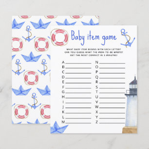 Papier Marine Baby Item Jeu. Jeu baby shower