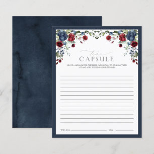 Papier Marine Bleu Bourgogne Temps Capsule Floral Douche