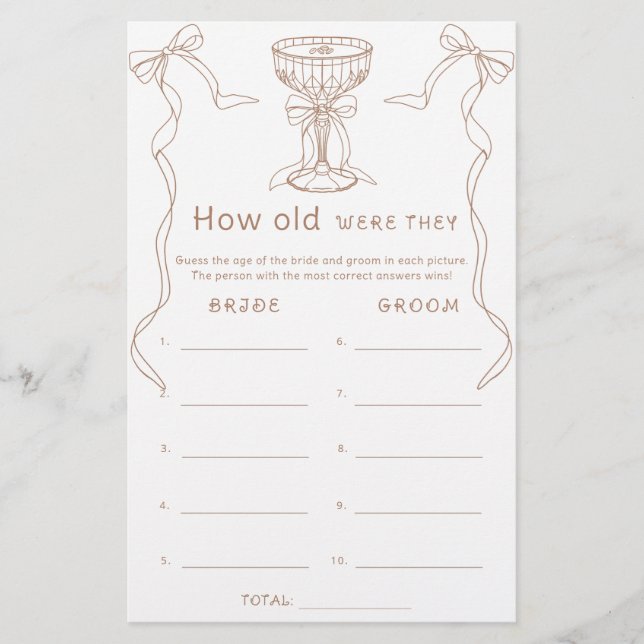 Papier Martini Main Draw Bow Quel âge avaient-ils (Devant)