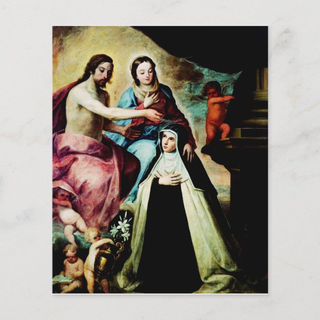 Papier Mary Magdalene de Pazzi par Pedro de Moya (Devant)