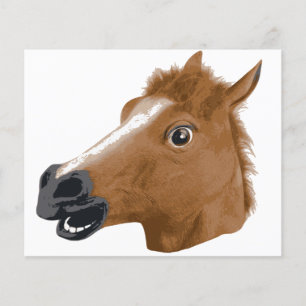 Papier Masque Déplaisant de la tête de cheval