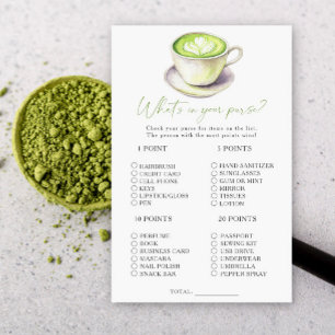 Papier Matcha tea Qu'y a-t-il dans votre sac à main