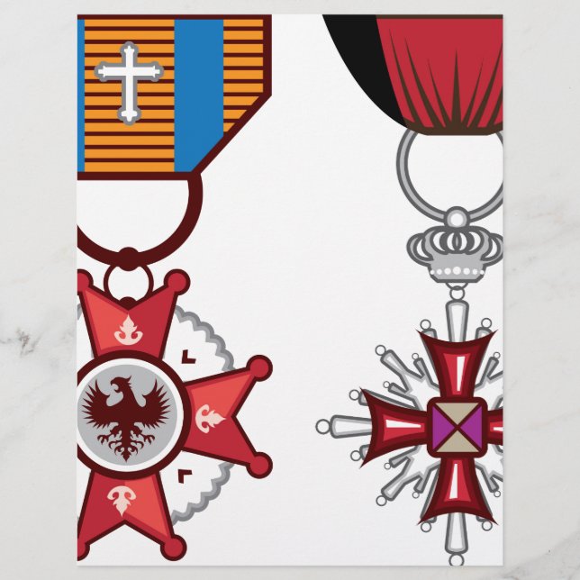 Papier Médaille/ordres militaires vicieux (Devant)