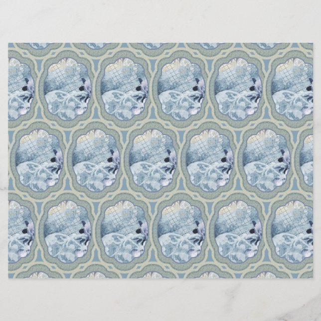 Papier Médaillons bleus de rêve (Devant)