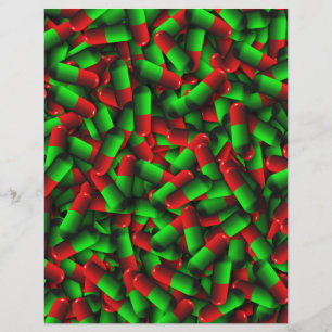 Papier médicaments pour pilules rouges