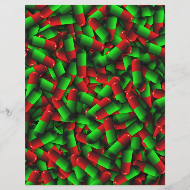Papier médicaments pour pilules rouges (Devant)