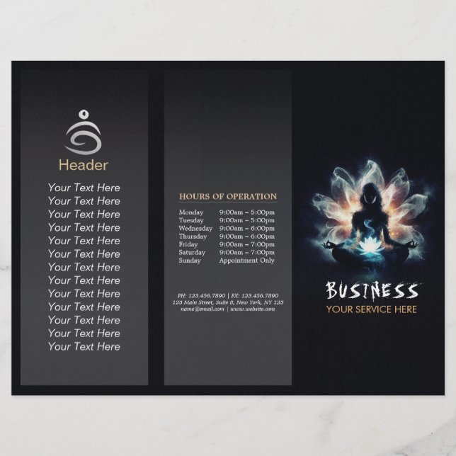 Papier Méditation de l'instructeur de yoga Pose de la Mis (Devant)