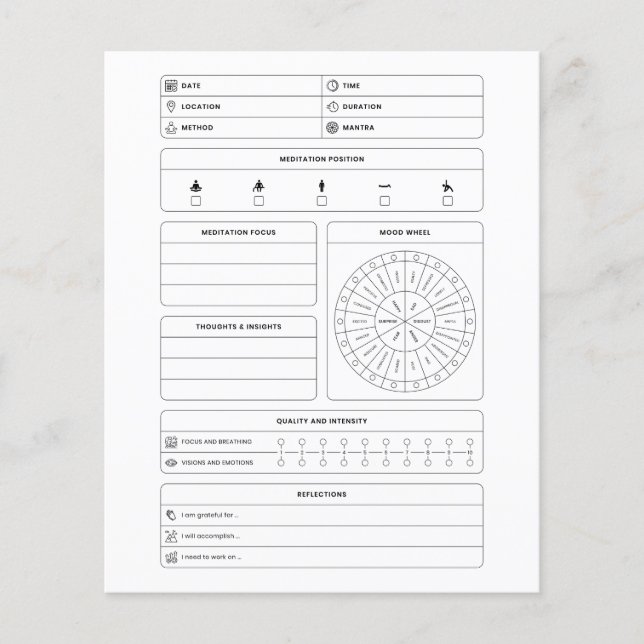 Papier meditation diary (Devant)