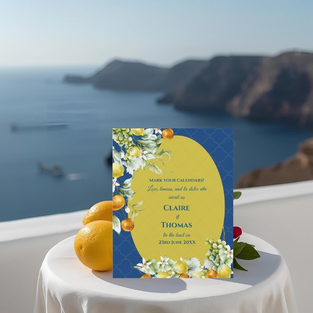 Papier Mediterranean Citrus Luxe La Dolce Vita Wedding (Mediterranean Citrus Luxe La Dolce Vita Wedding Save the Date)