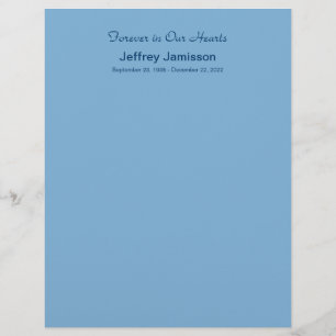Papier Memorial Book Filler Pages, Light Blue
