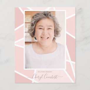 Papier Mémorial photo Abstrait rose et élégant du budget