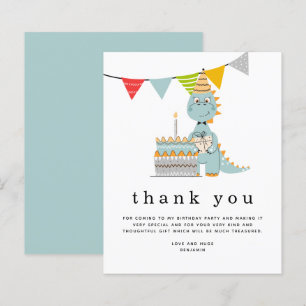 Papier Merci Anniversaire de enfant de gâteau dinosaur bu