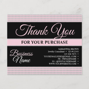 Papier Merci circulaire diamant rose