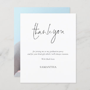 Papier Merci de graduation de script simple du budget