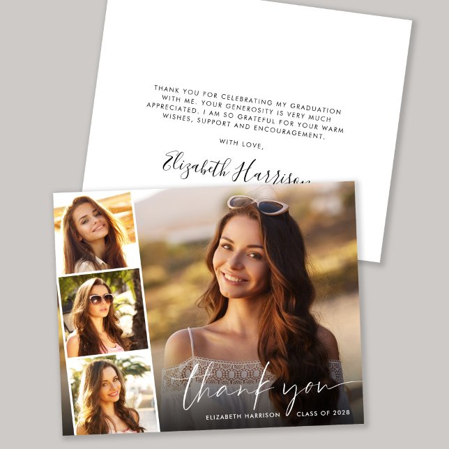 Papier Merci de graduation du script de budget avec super (Créateur téléchargé)