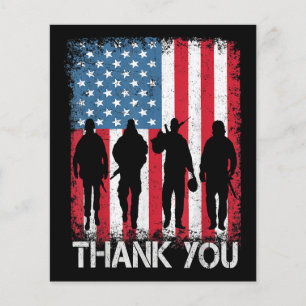 Papier Merci patriotique du drapeau américain
