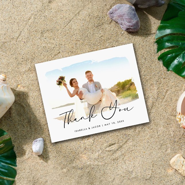 Papier Merci photo Mariage du budget moderne (Créateur téléchargé)