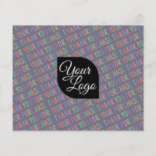 Papier Merci Pour Votre Achat Fun Coloré Ajouter Logo
