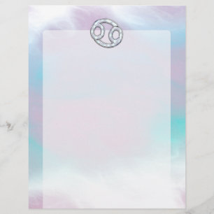 Papier Mère de style Pearl Cancer Symbole Astrologie