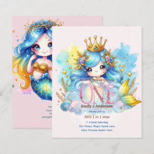 Papier Mermaid 1er Anniversaire Sous La Mer Anniversaire