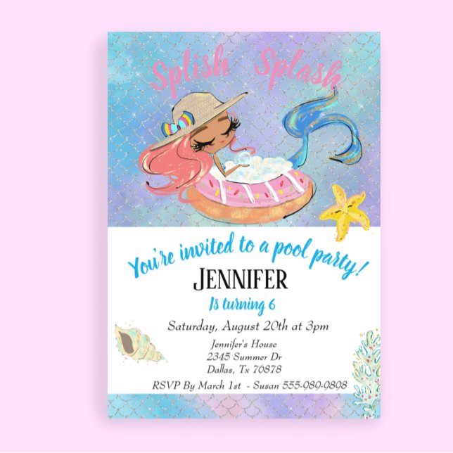 Papier Mermaid Pool Anniversaire du budget de la fête Arc (Créateur téléchargé)