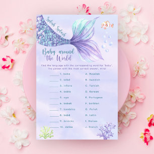 Papier Mermaid tail Baby autour du monde jeu