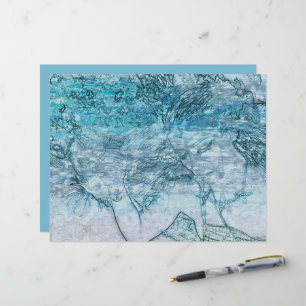 Papier Mermaid Turquoise Vert Nautique Vagues Océan Décou