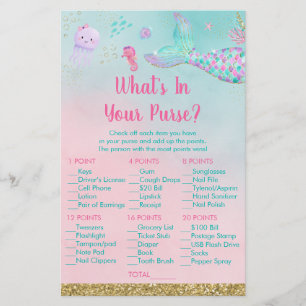 Papier Mermaid Under The Sea What's In Your Purse Game